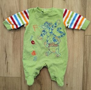 Y2K Disney Embroidered Winnie The Pooh Newborn One Piece